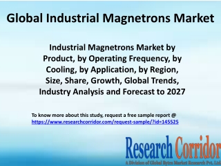 Industrial Magnetrons Market by Product, by Operating Frequency, by Cooling, by Application, by Region, Size, Share, Gro