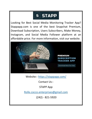 Snapchat Subscriptions Tracker App | Stappapp.com