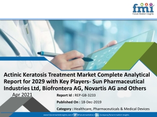 Actinic Keratosis Treatment Market Complete Analytical Report for 2029 with Key Players- Sun Pharmaceutical Industries L