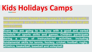 Next Level Day Camps