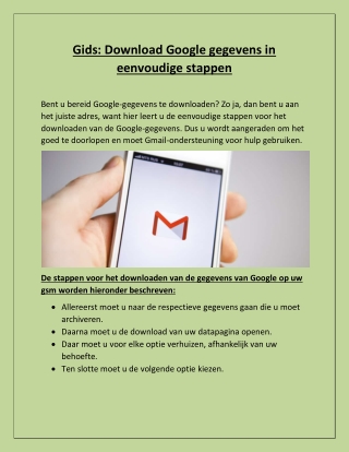 Gids: Download Google gegevens in eenvoudige stappen