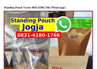 Standing Pouch Vector Ô83l•ㄐl8Ô•lᜪϬϬ[WA]