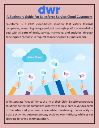 A Beginners Guide For Salesforce Service Cloud Customers
