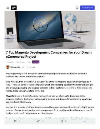 7 Top Magento Development Companies for your Dream eCommerce Project