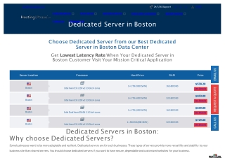 Boston Dedicated Server