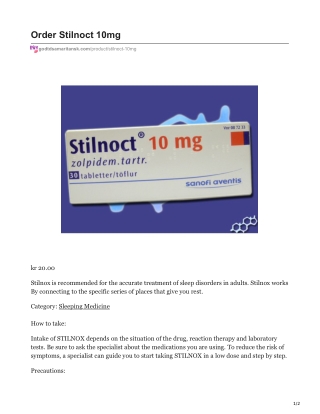 Order Stilnoct 10mg