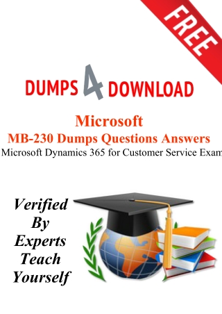 Pass Microsoft MB-230 Dumps - Get 30% Off Discount Offer With - Dumps4download.us