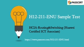 2021 HCIA-Routing&Switching H12-211-ENU Updated Dumps