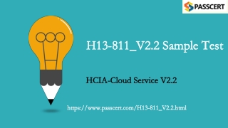 HCIA-Cloud Service V2.2 H13-811_V2.2 Dumps