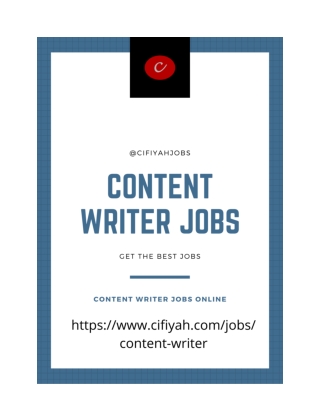 Content writer jobs online for graduates