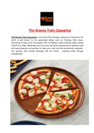 5% Off - Groove Train Casuarina Restaurant Menu NT.