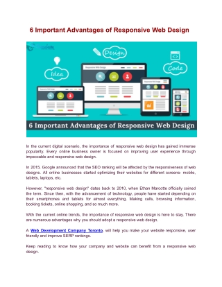 6 Important Advantages of Responsive Web Design
