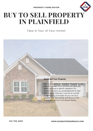 Informational Note on Buy to Sell Property in Plainfield For You!