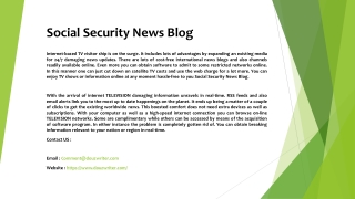 Social Security News Blog