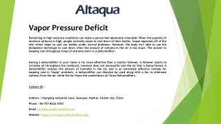 Vapor Pressure Deficit
