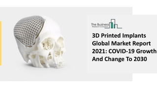 3D Printed Medical Implants Market Size, Demand, Growth, Analysis and Forecast to 2030