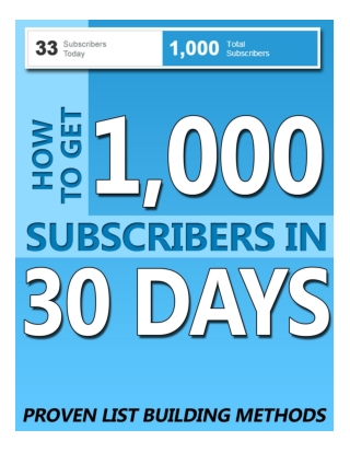Email Marketing 1,000 Subscribers In 30 Days
