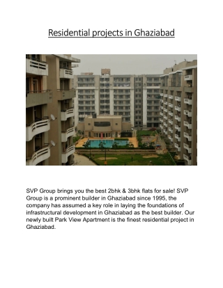 Residential projects in Ghaziabad