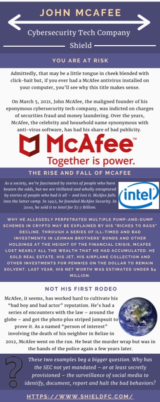 John McAfee - Cybersecurity Tech Company