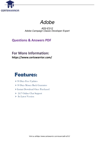 AD0-E312 Practice Test Exam Dumps 2020