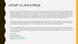 Clean CPAP