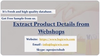 Extract Product Details from Webshops