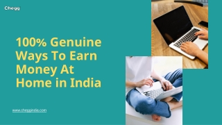 How to Earn Money at Home in India? 100% Genuine Ways