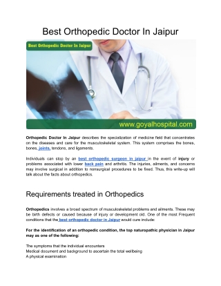 best orthopedic doctor in jaipur