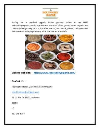 Best Organic Indian Masala | Indusvalleyorganic.com