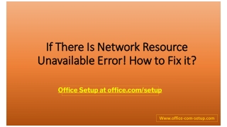 If There Is Network Resource Unavailable Error! How to Fix it?