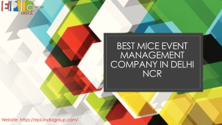 Best MICE Event Management Company in Delhi NCR