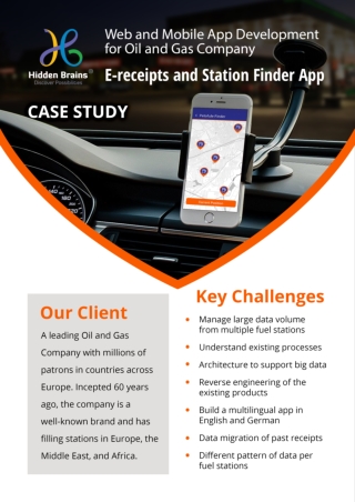 Fuel Station Finder and Fuel Receipt Generator App Development for an oil & gas company
