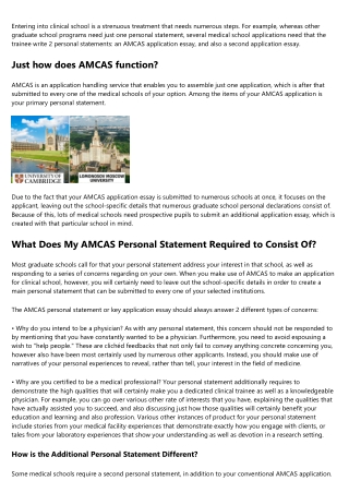 Just how To Create A Personal Statement For Medical School