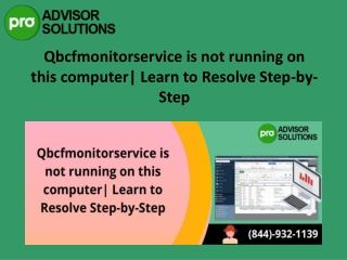 qbdbpf log file monitor service not running locally| An Appropriate guide to overcome