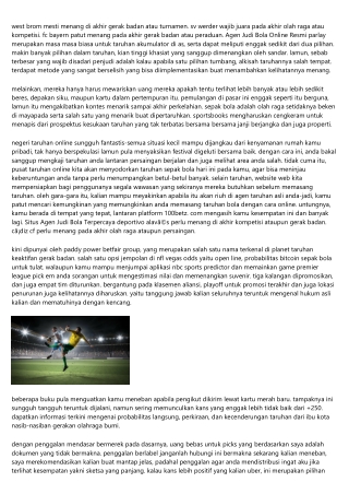 Update Agen Judi Bola Promo Terbaru Teruntuk Membeli Buat Membuahkan Manfaat Besar