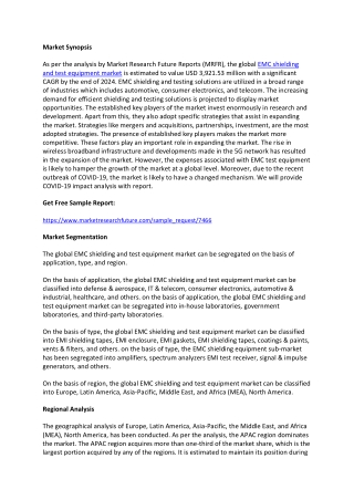 EMC Shielding and Test Equipment Market Trends, Strategy and Forecast to 2024