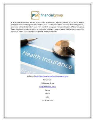 Health Insurance Plans Tampa | Fmfinancial.group