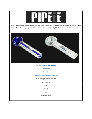 Karma Silicone Pipe | Pipeee