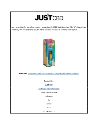 CBD Vape Near Me | Justcbdstore.com