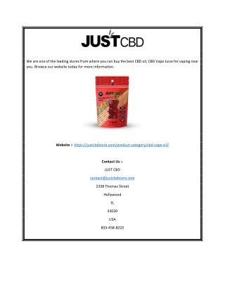 CBD E Juice | justcbdstore.com