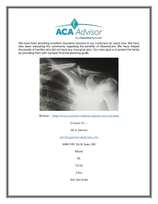 Bone Density Test Cost | Acaweb.com