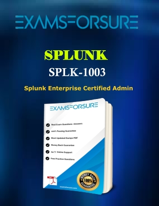 Updated SPLK-1003 Exam | 100% Passing Guarantee | 25% OFF | Coupon code "EFS25"