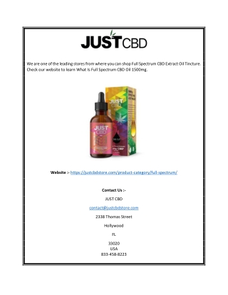 Full Spectrum CBD Products | Justcbdstore.com