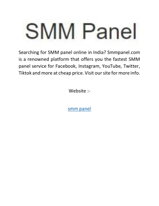 Smm Panel | Smmpanel.com