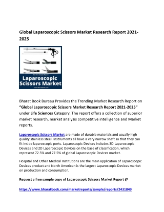 Global Laparoscopic Scissors Market Forecast 2021-2025