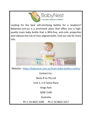 Mam Anti Colic Bottles Newborn | Babynest.com.au