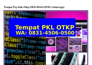 Tempat Psg Smk Otkp Ô8౩1–ㄐ5Ôճ–Ô5ÔÔ[WhatsApp]