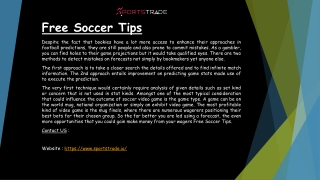 Free Soccer Tips