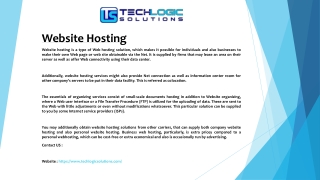 Shared Web Hosting