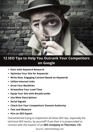 12 SEO Tips to Help You Outrank Your Competitors on Google